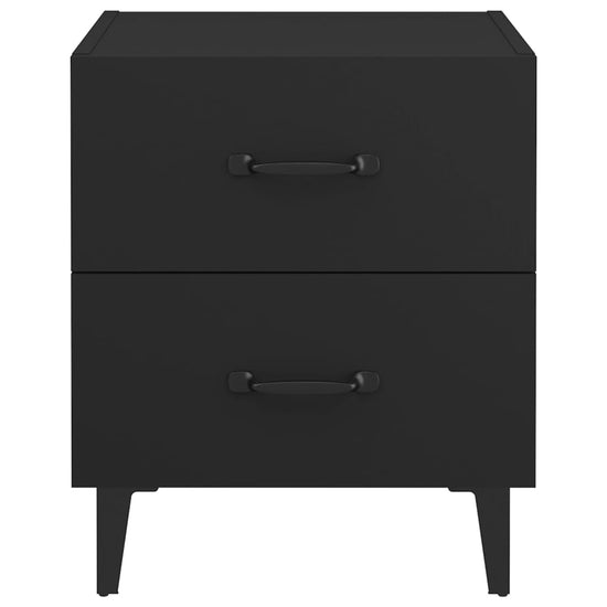 Nachtkastjes 2 st 40x35x47,5 cm zwart MeubelReus