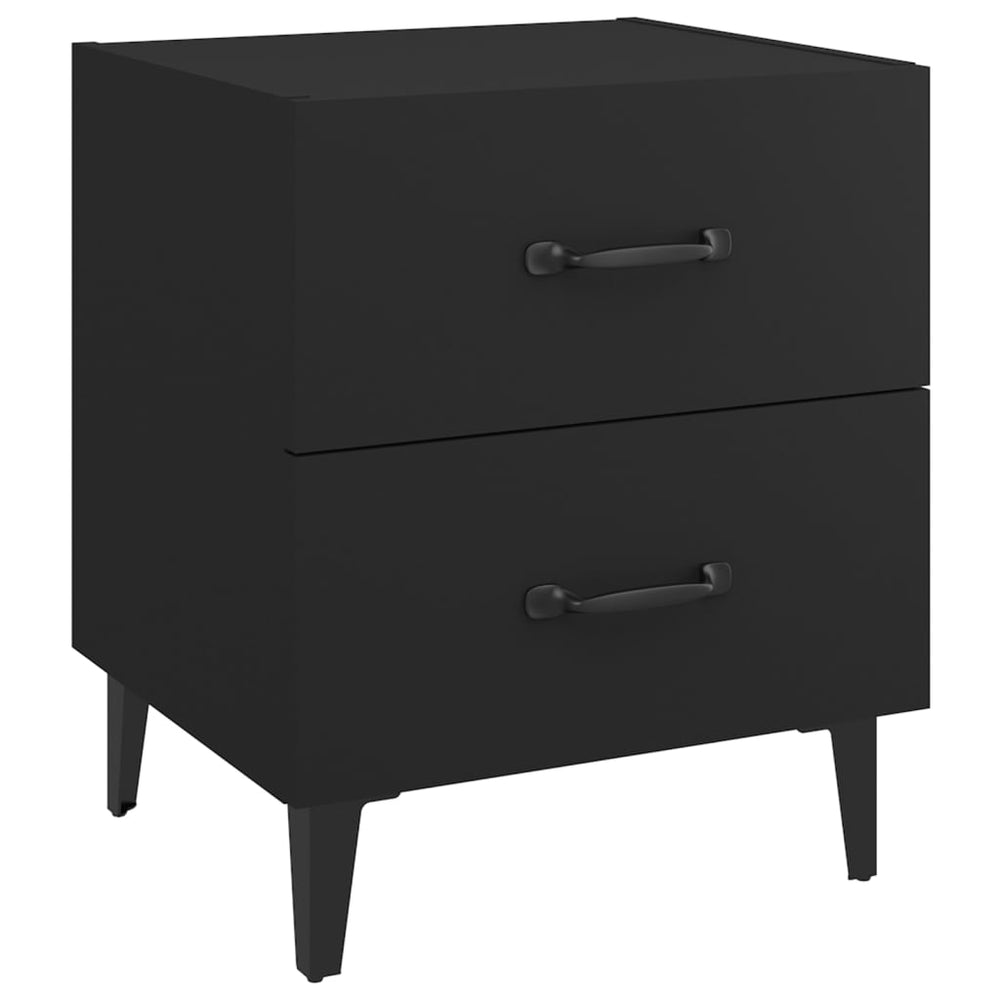 Nachtkastjes 2 st 40x35x47,5 cm zwart MeubelReus