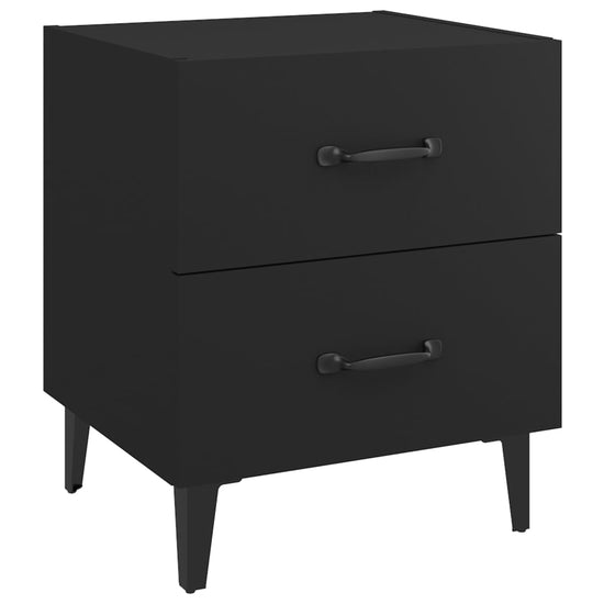 Nachtkastjes 2 st 40x35x47,5 cm zwart MeubelReus