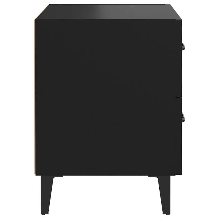 Nachtkastjes 2 st 40x35x47,5 cm zwart MeubelReus