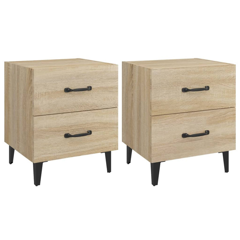 Nachtkastjes 2 st 40x35x47,5 cm sonoma eikenkleurig MeubelReus