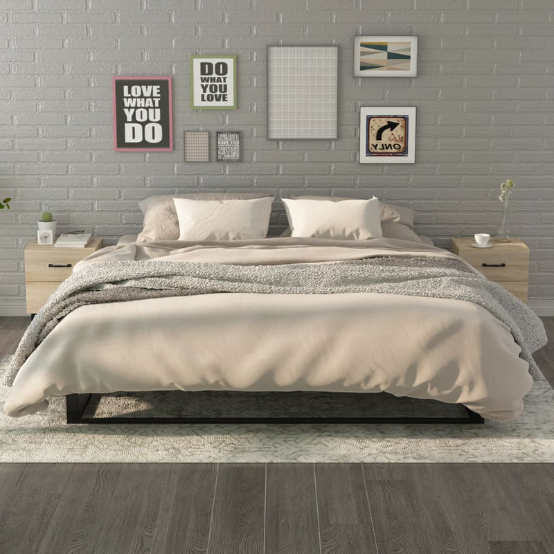 Nachtkastjes 2 st 40x35x47,5 cm sonoma eikenkleurig MeubelReus
