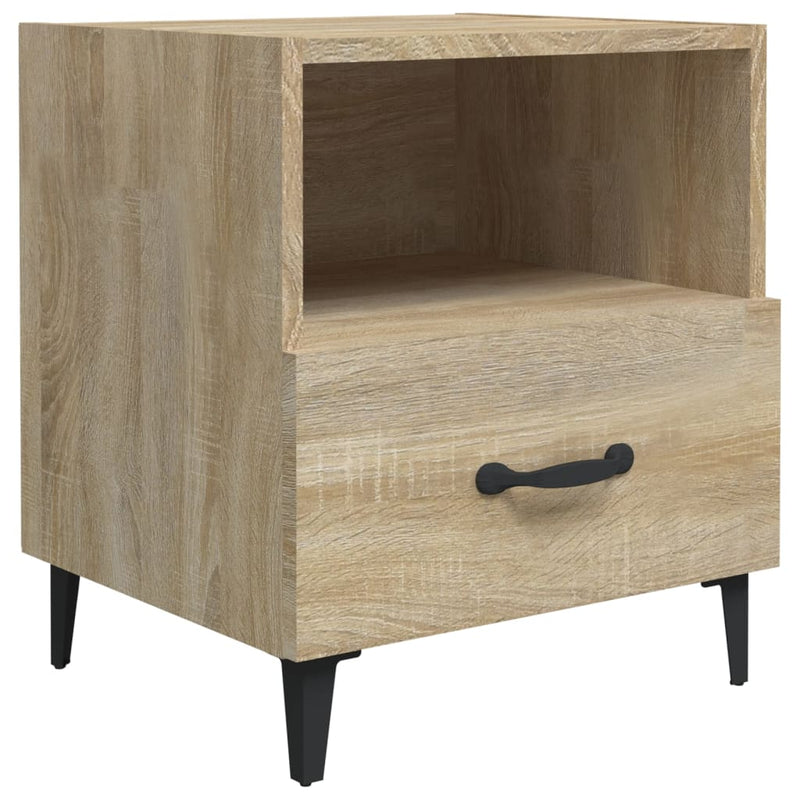 Nachtkastje bewerkt hout sonoma eikenkleurig MeubelReus