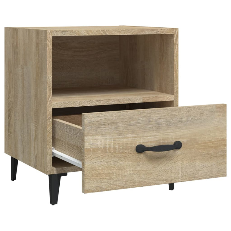 Nachtkastjes 2 st bewerkt hout sonoma eikenkleurig MeubelReus