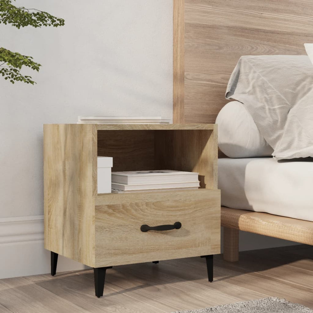 Nachtkastjes 2 st bewerkt hout sonoma eikenkleurig MeubelReus