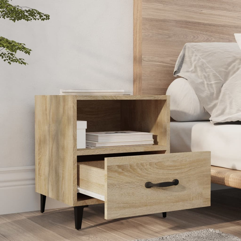 Nachtkastjes 2 st bewerkt hout sonoma eikenkleurig MeubelReus