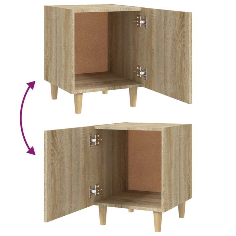 Nachtkastjes 2 st bewerkt hout sonoma eikenkleurig MeubelReus