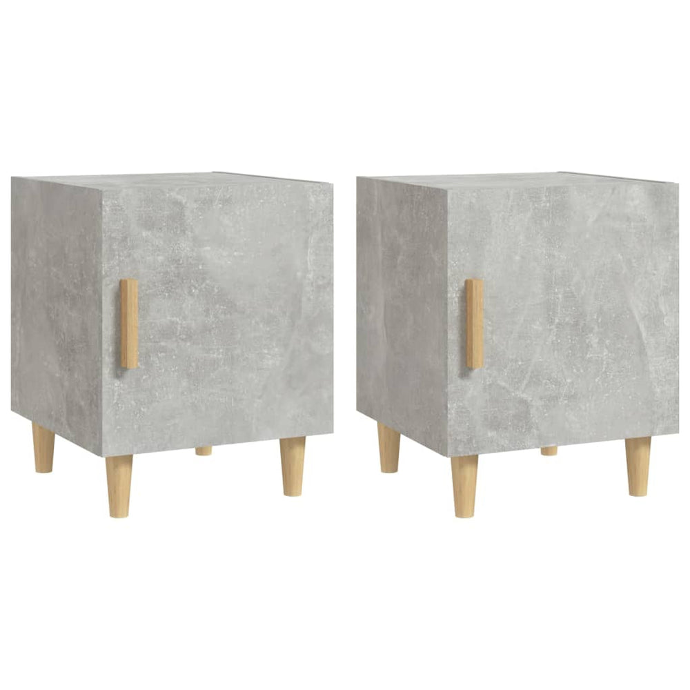 Nachtkastjes 2 st bewerkt hout betongrijs MeubelReus