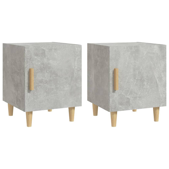 Nachtkastjes 2 st bewerkt hout betongrijs MeubelReus