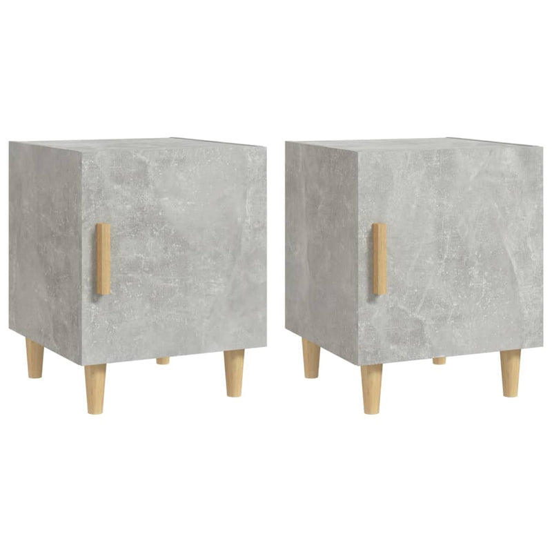 Nachtkastjes 2 st bewerkt hout betongrijs MeubelReus