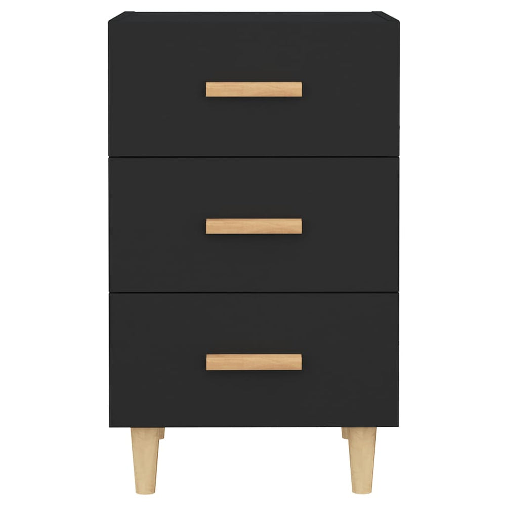 Nachtkastje 40x40x66 cm bewerkt hout zwart MeubelReus