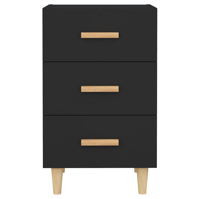 Nachtkastje 40x40x66 cm bewerkt hout zwart MeubelReus