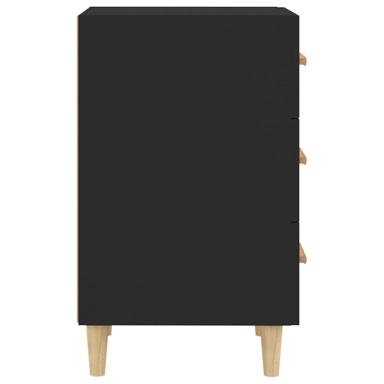 Nachtkastje 40x40x66 cm bewerkt hout zwart MeubelReus