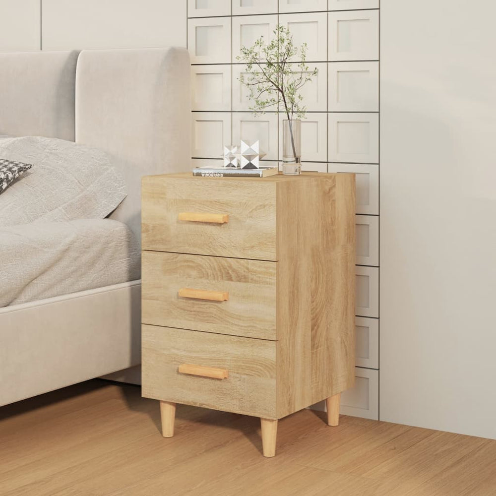 Nachtkastje 40x40x66 cm bewerkt hout sonoma eikenkleurig MeubelReus