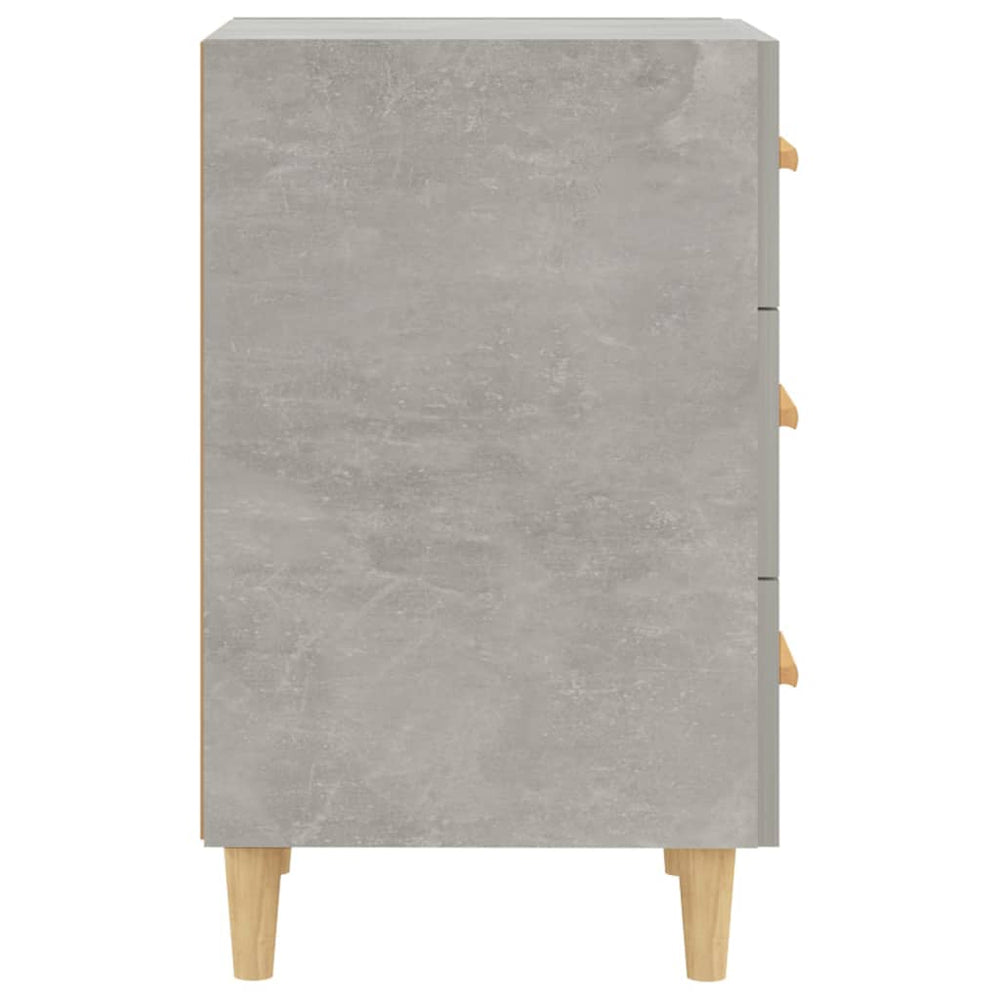 Nachtkastje 40x40x66 cm bewerkt hout betongrijs MeubelReus