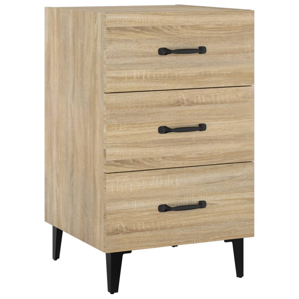 Nachtkastje 40x40x66 cm bewerkt hout sonoma eikenkleurig MeubelReus