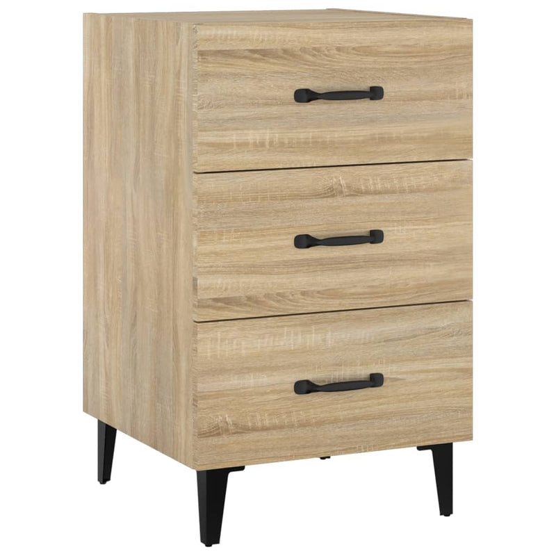 Nachtkastje 40x40x66 cm bewerkt hout sonoma eikenkleurig MeubelReus