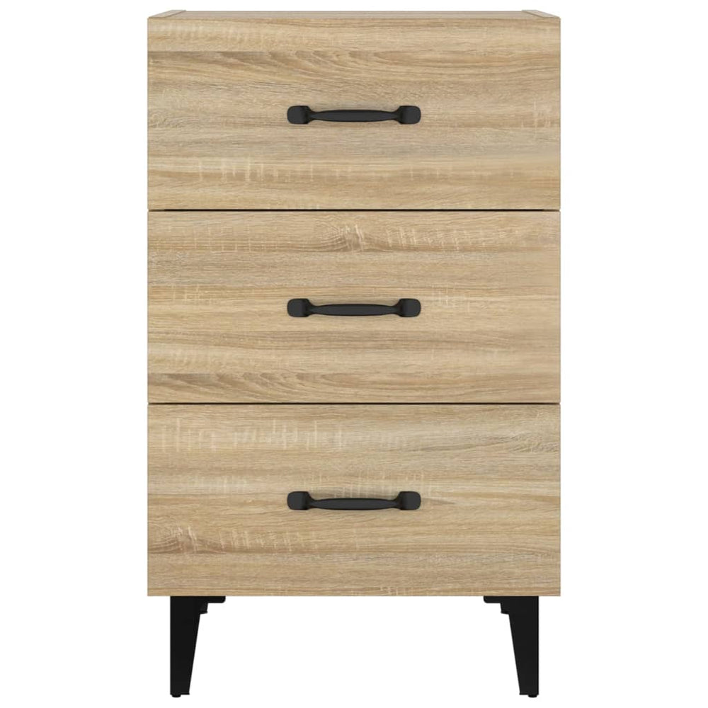 Nachtkastje 40x40x66 cm bewerkt hout sonoma eikenkleurig MeubelReus