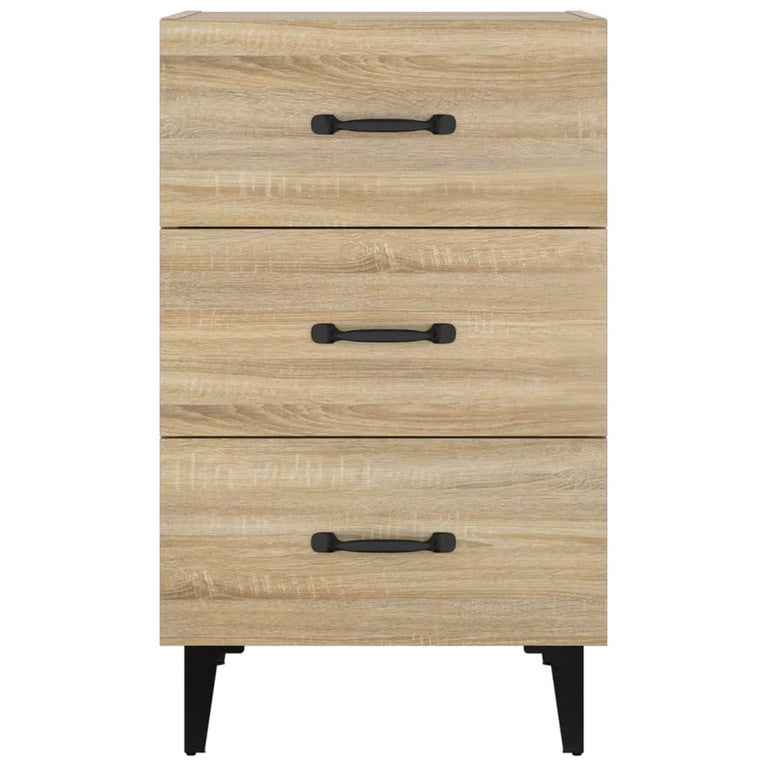 Nachtkastje 40x40x66 cm bewerkt hout sonoma eikenkleurig MeubelReus