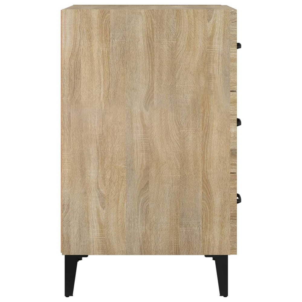 Nachtkastje 40x40x66 cm bewerkt hout sonoma eikenkleurig MeubelReus