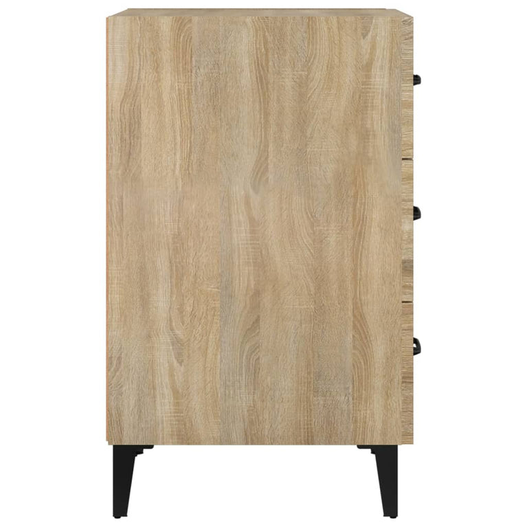 Nachtkastje 40x40x66 cm bewerkt hout sonoma eikenkleurig MeubelReus