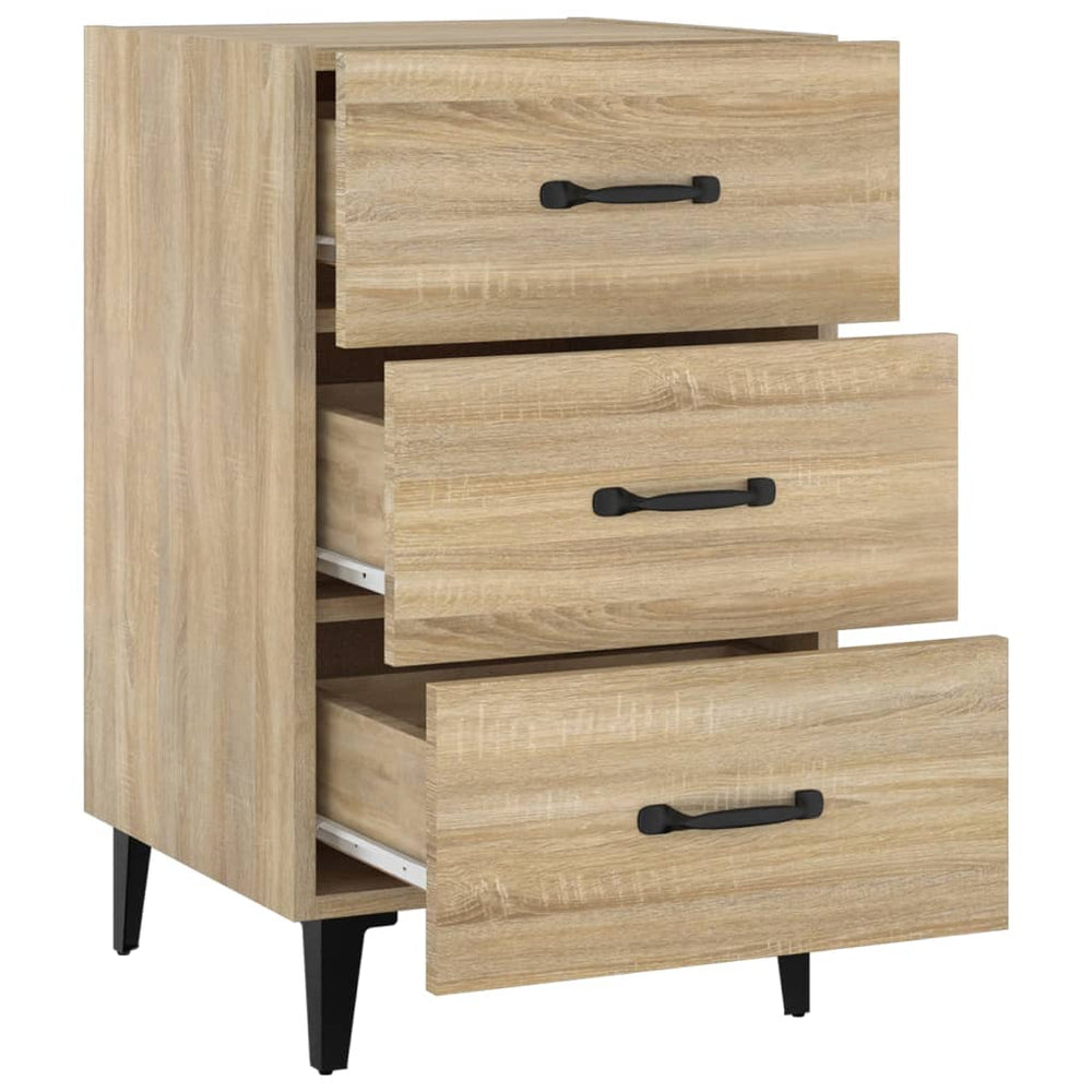 Nachtkastje 40x40x66 cm bewerkt hout sonoma eikenkleurig MeubelReus