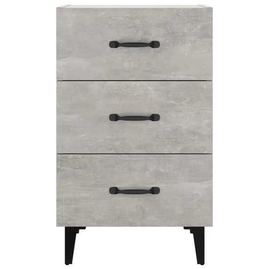 Nachtkastje 40x40x66 cm bewerkt hout betongrijs MeubelReus