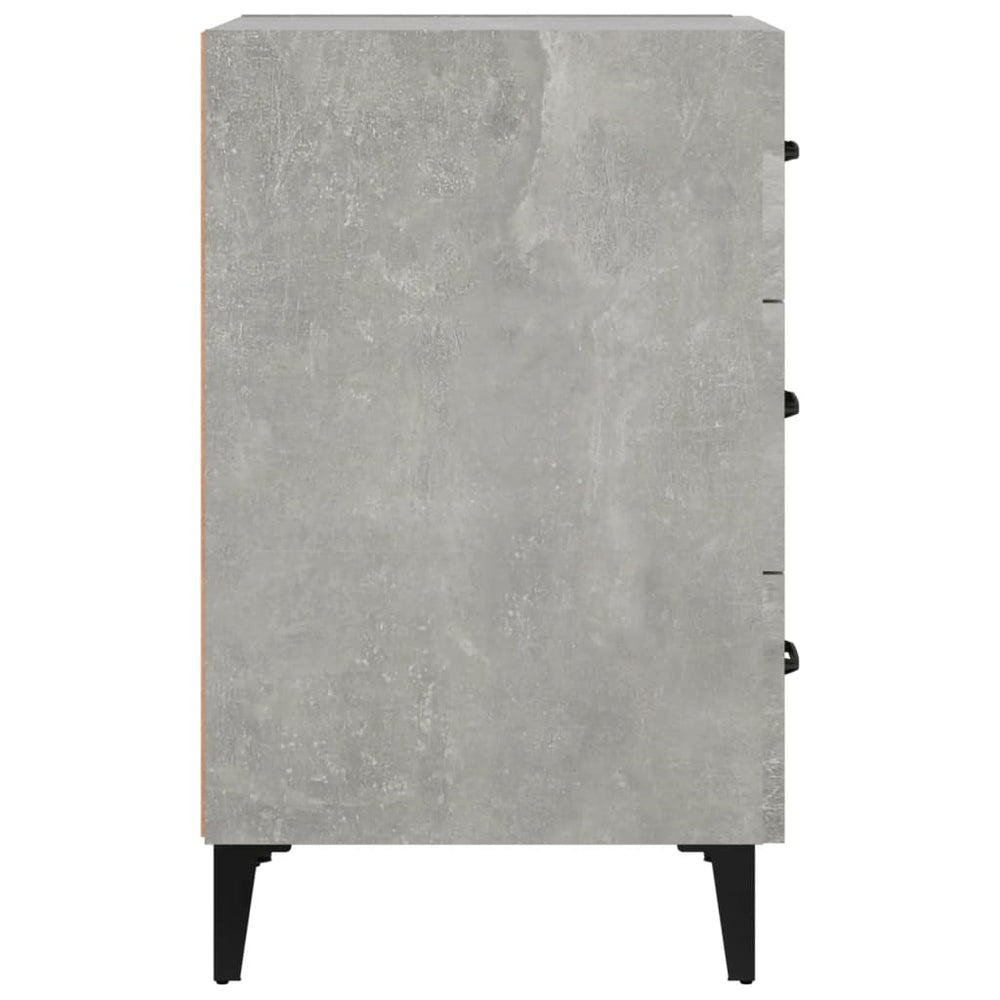 Nachtkastje 40x40x66 cm bewerkt hout betongrijs MeubelReus