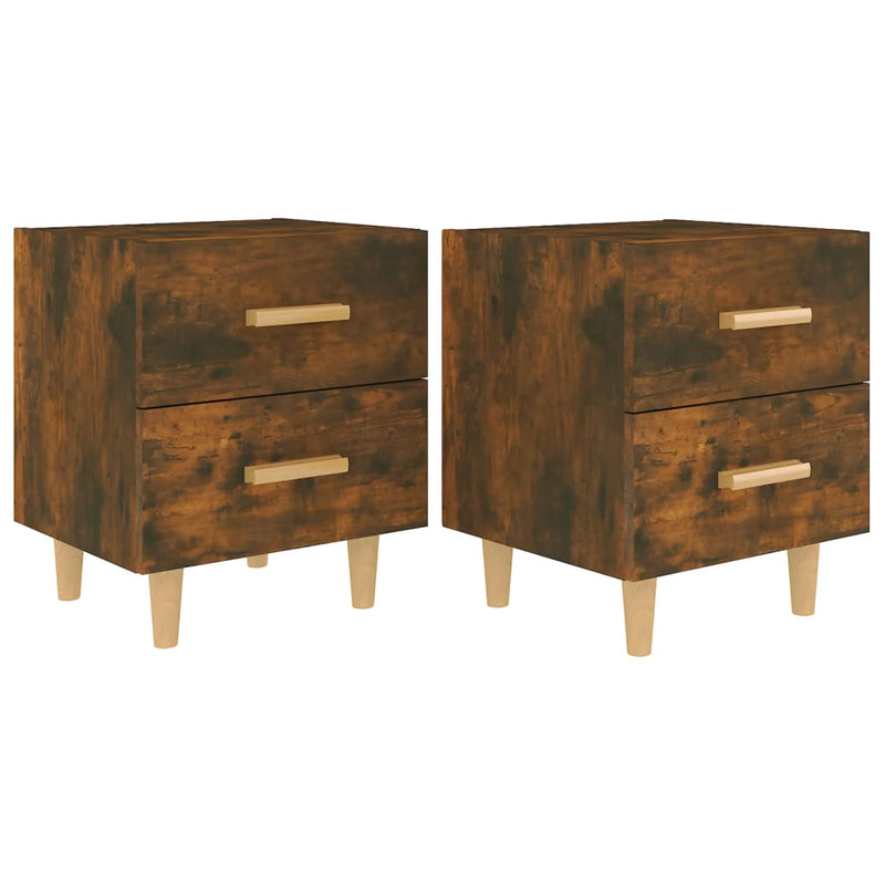 Nachtkastjes 2 st 40x35x47,5 cm gerookt eikenkleurig MeubelReus