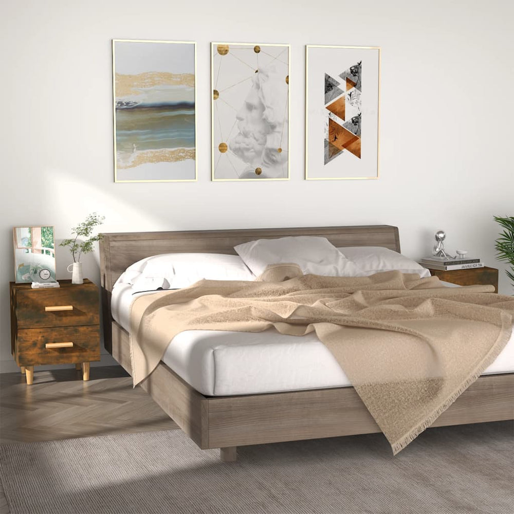Nachtkastjes 2 st 40x35x47,5 cm gerookt eikenkleurig MeubelReus