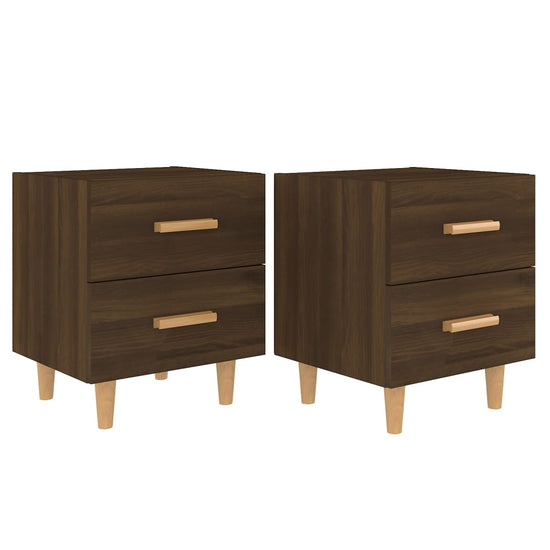 Nachtkastjes 2 st 40x35x47,5 cm bruineikenkleurig MeubelReus
