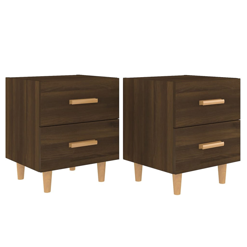 Nachtkastjes 2 st 40x35x47,5 cm bruineikenkleurig MeubelReus