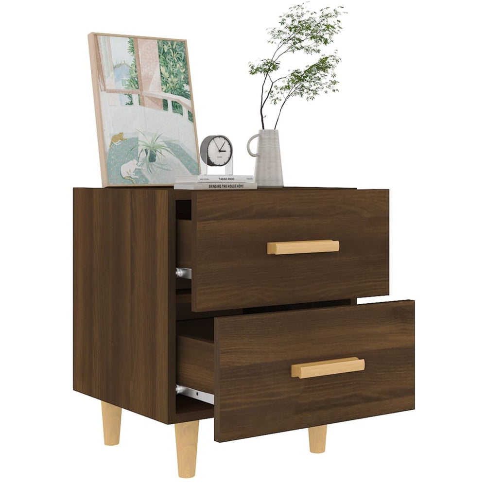 Nachtkastjes 2 st 40x35x47,5 cm bruineikenkleurig MeubelReus