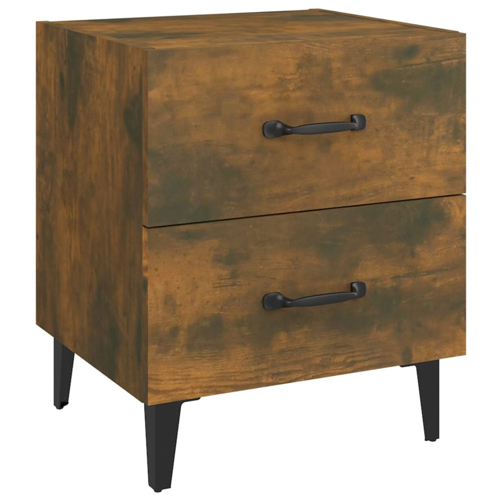 Nachtkastjes 2 st 40x35x47,5 cm gerookt eikenkleurig MeubelReus