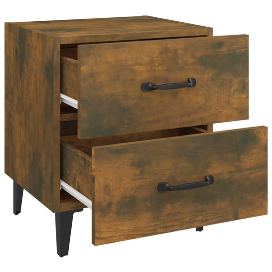 Nachtkastjes 2 st 40x35x47,5 cm gerookt eikenkleurig MeubelReus