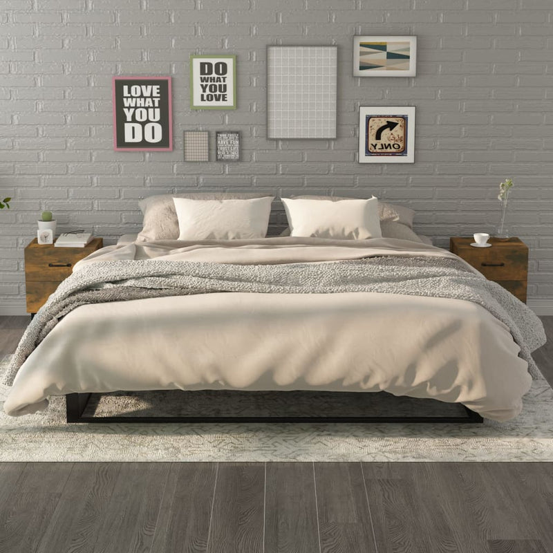 Nachtkastjes 2 st 40x35x47,5 cm gerookt eikenkleurig MeubelReus