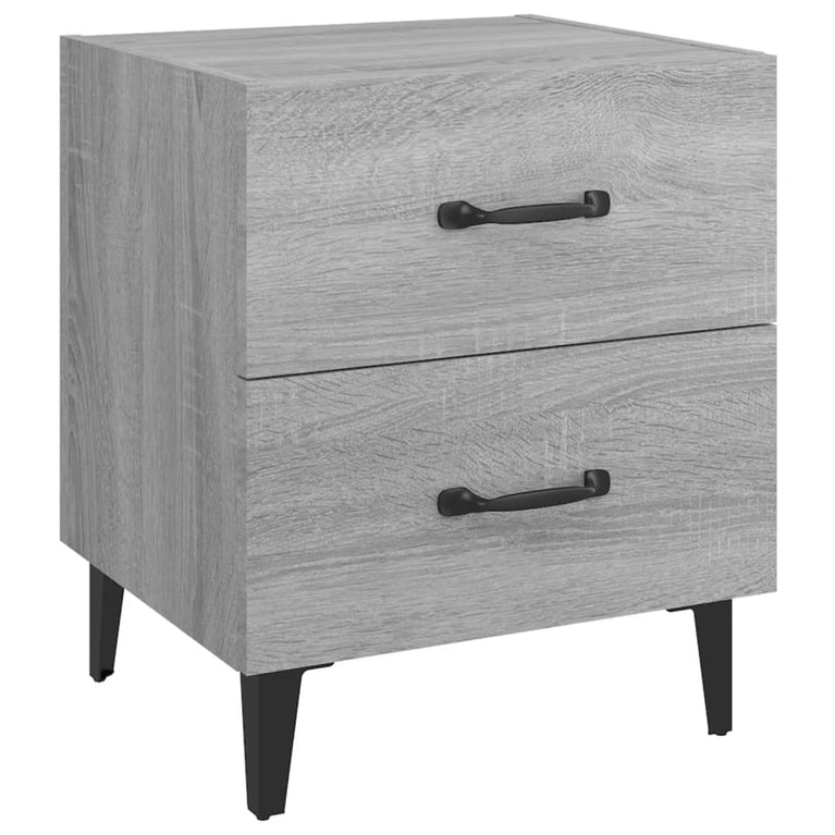 Nachtkastje 40x35x47,5 cm grijs sonoma eikenkleurig MeubelReus