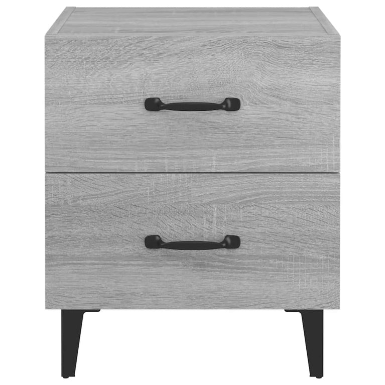 Nachtkastje 40x35x47,5 cm grijs sonoma eikenkleurig MeubelReus