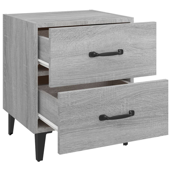 Nachtkastje 40x35x47,5 cm grijs sonoma eikenkleurig MeubelReus