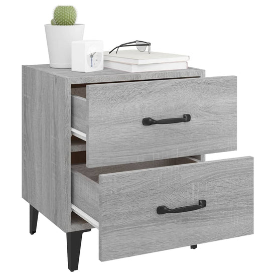 Nachtkastjes 2 st 40x35x47,5 cm grijs sonoma eikenkleurig MeubelReus