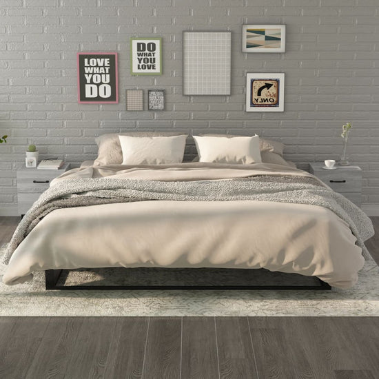 Nachtkastjes 2 st 40x35x47,5 cm grijs sonoma eikenkleurig MeubelReus