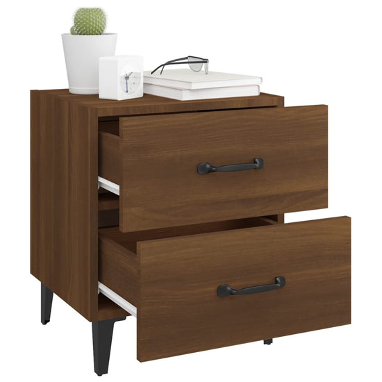 Nachtkastjes 2 st 40x35x47,5 cm bruineikenkleurig MeubelReus