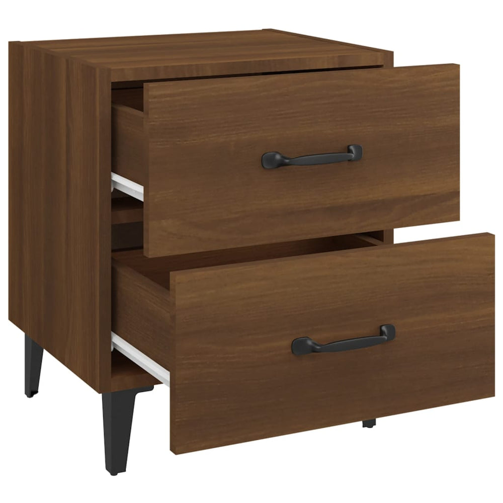 Nachtkastjes 2 st 40x35x47,5 cm bruineikenkleurig MeubelReus