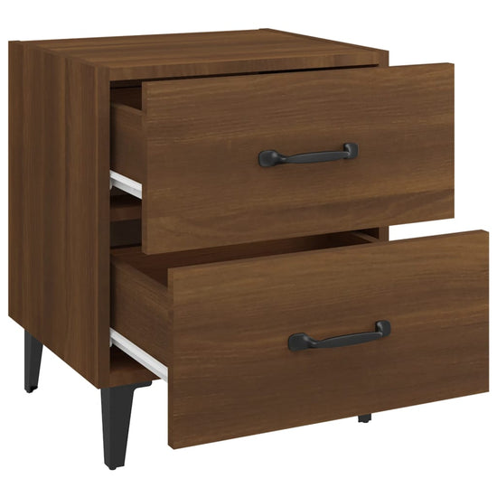 Nachtkastjes 2 st 40x35x47,5 cm bruineikenkleurig MeubelReus