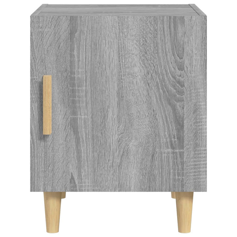 Nachtkastje bewerkt hout grijs sonoma eikenkleurig MeubelReus