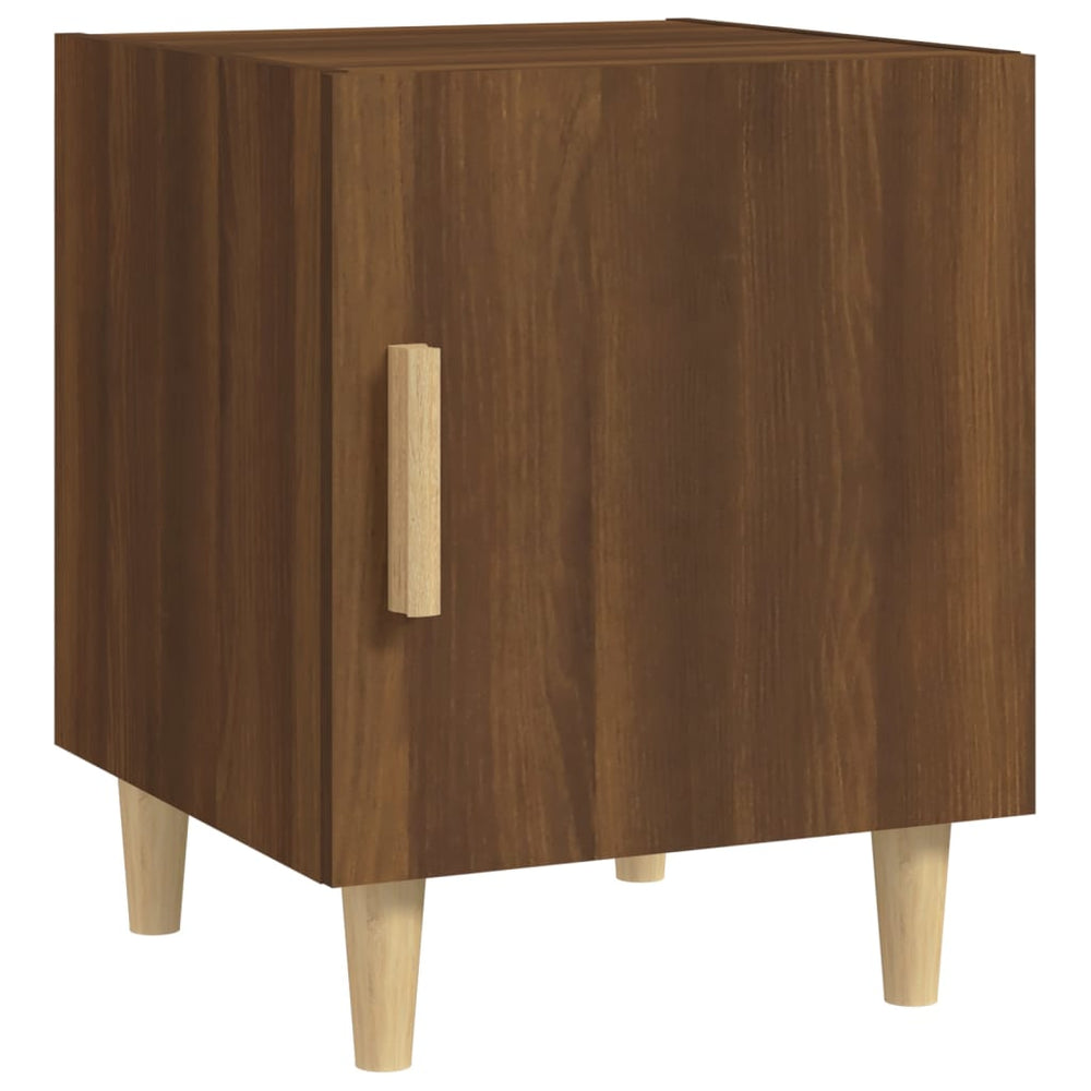 Nachtkastje bewerkt hout bruineikenkleurig MeubelReus