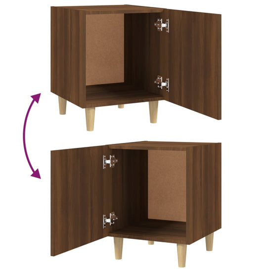 Nachtkastje bewerkt hout bruineikenkleurig MeubelReus