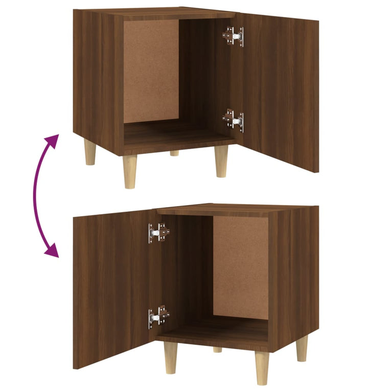 Nachtkastje bewerkt hout bruineikenkleurig MeubelReus