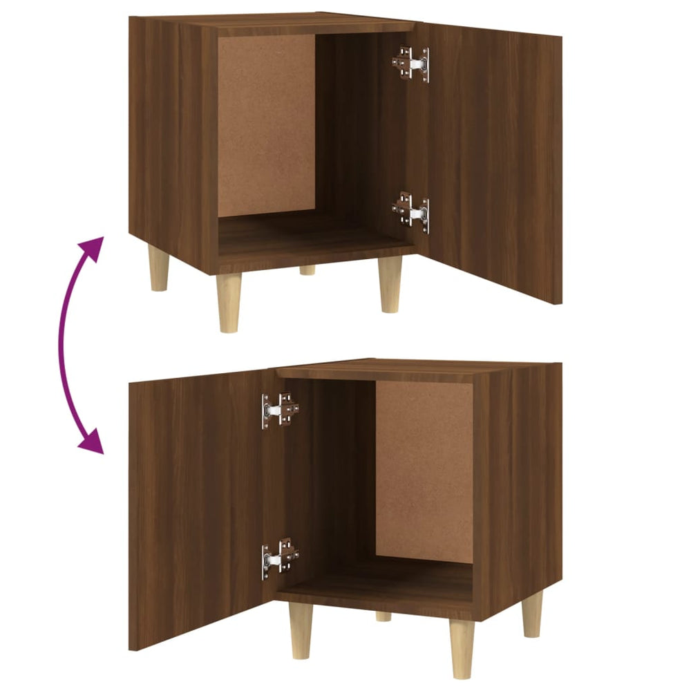 Nachtkastjes 2 st bewerkt hout bruineikenkleurig MeubelReus