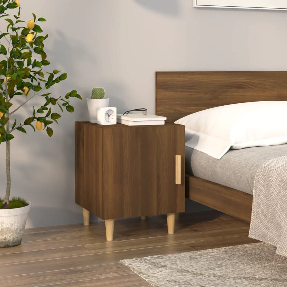 Nachtkastjes 2 st bewerkt hout bruineikenkleurig MeubelReus